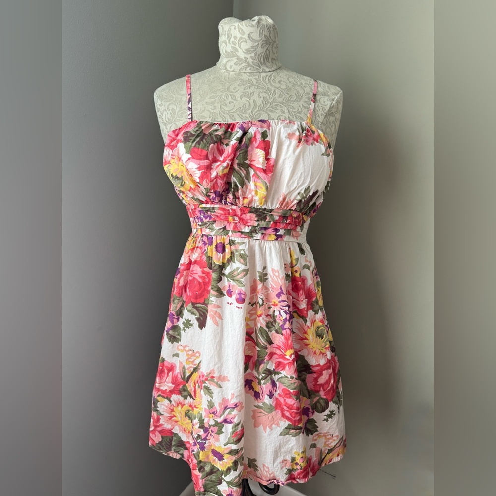 Rue21 Pink and Orange Sleeveless Sundress for Wedding Guest